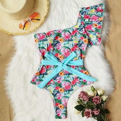 One Shoulder Swimwear Monokini Bikini-STYLEGOING