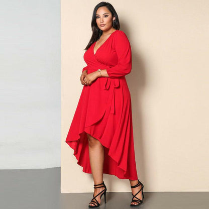 Plus Size Evening Cocktail Prom Dresses-STYLEGOING