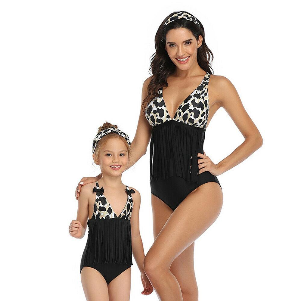 Family One Piece High Waist Tankini Tassels-STYLEGOING