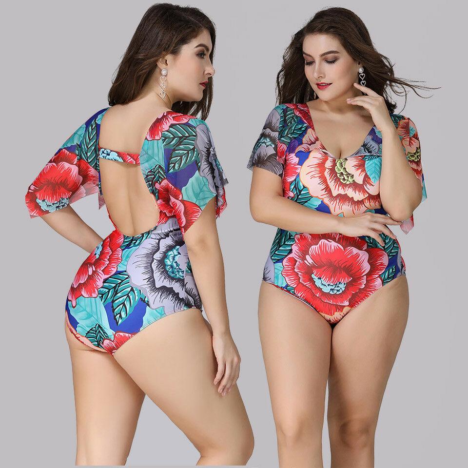 Plus Size One Piece Bikini-STYLEGOING