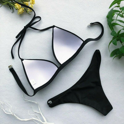 Womens Swimwear Triangle Bikini Set-STYLEGOING