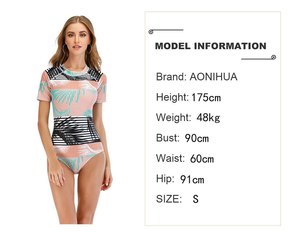 Women Short Sleeve One Piece Swimwear-STYLEGOING