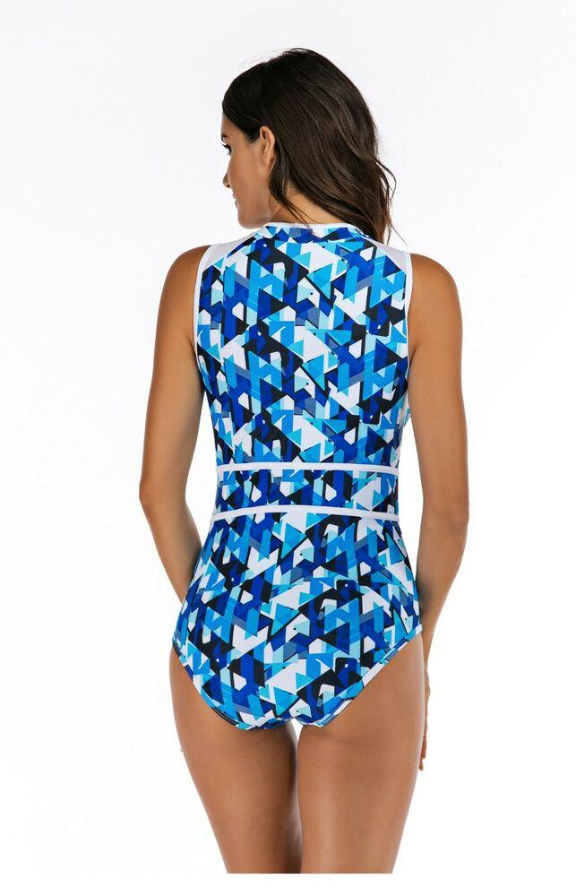 Sexy One Piece Swimsuit Zip Front-STYLEGOING