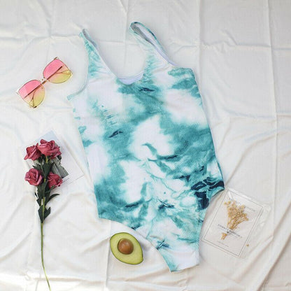 Tie Dye One Piece Swimsuit Bikini-STYLEGOING
