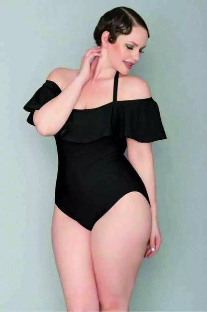 Womens Plus Size Beachwear Monokini-STYLEGOING