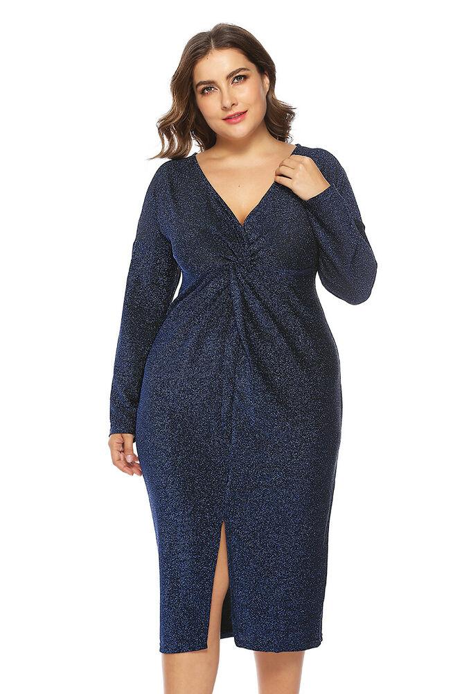 Plus Size Women Casual Maxi Dress-STYLEGOING