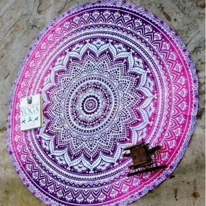 Summer Printing Round Beach Towl-STYLEGOING
