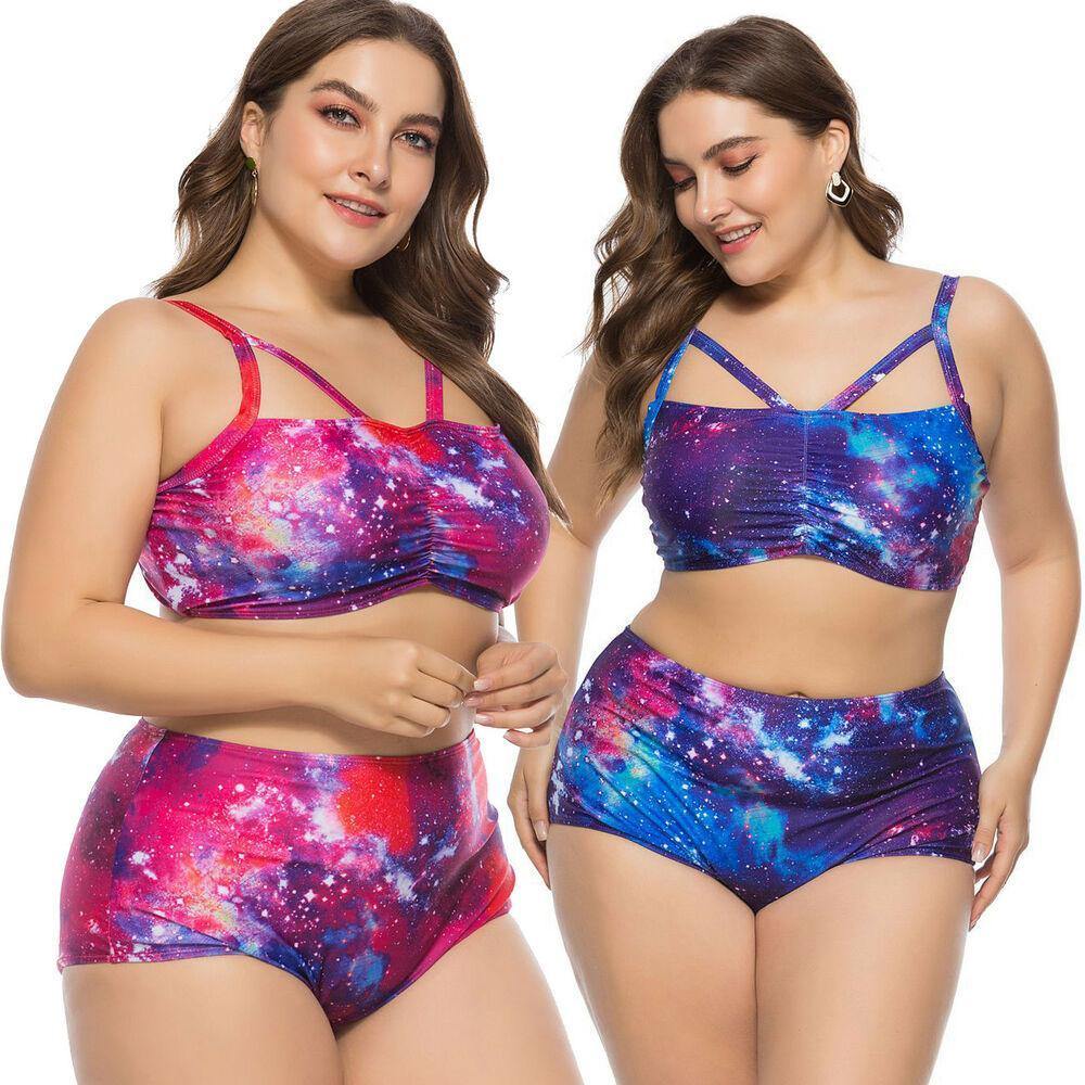 Plus Size Swimsuit High Waist Bikini Set-STYLEGOING