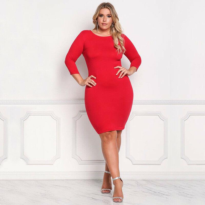 Plus Size Casual Long Sleeve Short Dress-STYLEGOING