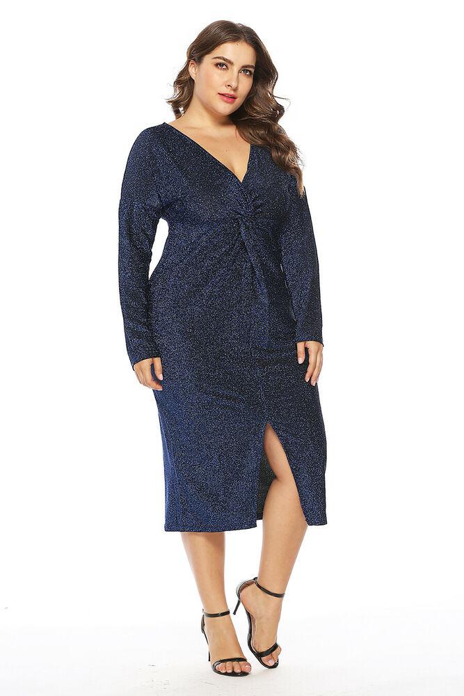 Plus Size Women Casual Maxi Dress-STYLEGOING