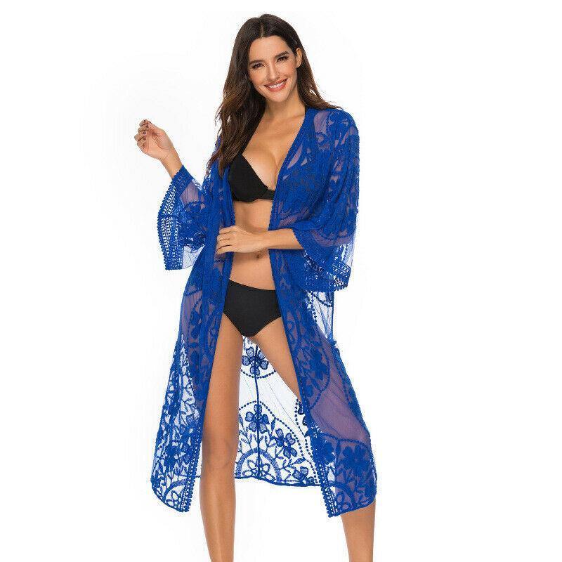 Beach Kimono Long Cardigan Cover Up-STYLEGOING