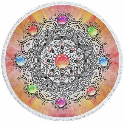 Women Beach Round Tasse Towel-STYLEGOING