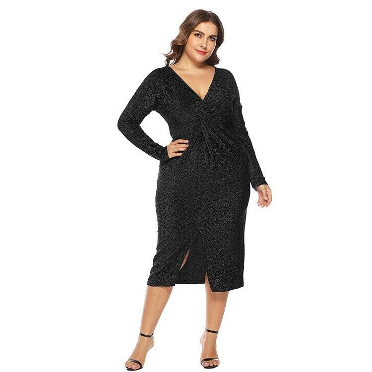 Plus Size Women Casual Maxi Dress-STYLEGOING