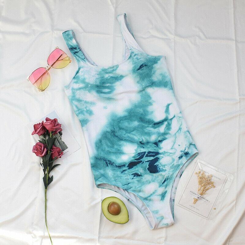 Tie Dye One Piece Swimsuit Bikini-STYLEGOING