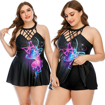 Plus Size Beach Monokini Swimsuit-STYLEGOING