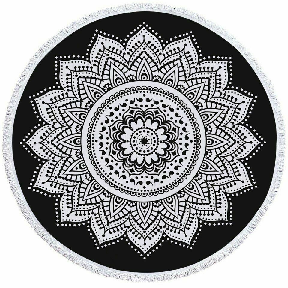 Women Beach Round Tasse Towel-STYLEGOING