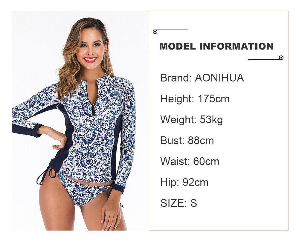 Women Long Sleeve Surfing Swimsuit-STYLEGOING