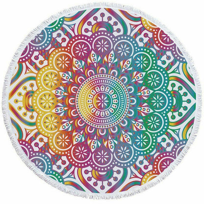 Women Beach Round Tasse Towel-STYLEGOING