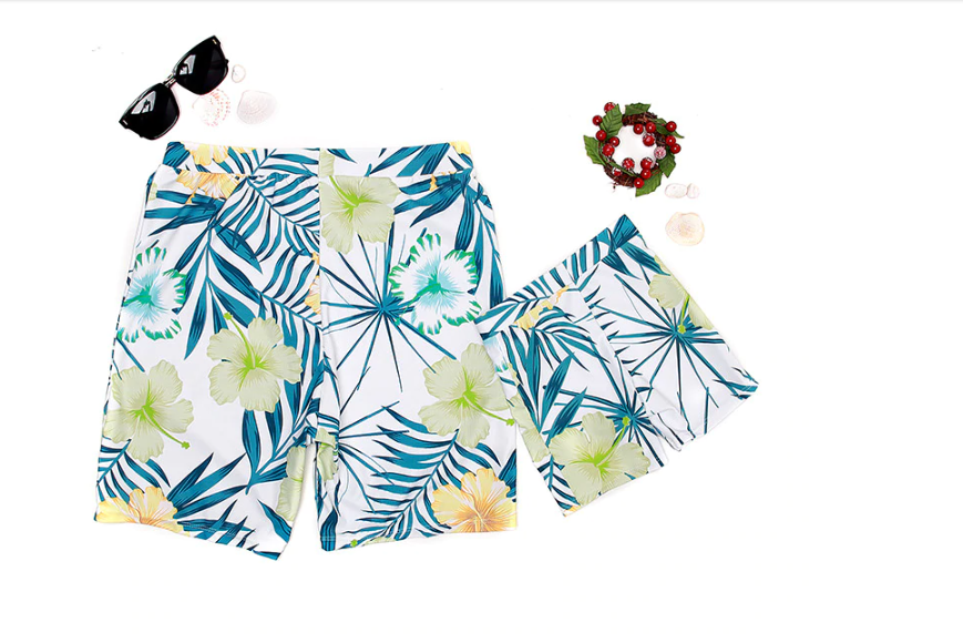 Family Beach Holiday Summer Leaf Print Bikini-STYLEGOING