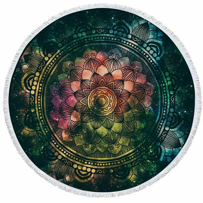 Women Beach Round Tasse Towel-STYLEGOING