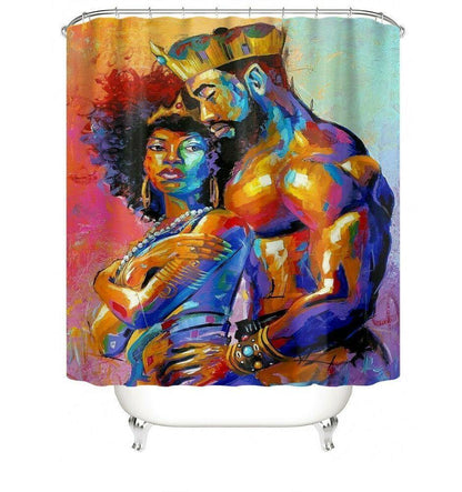 African Woman Shower Curtain-STYLEGOING