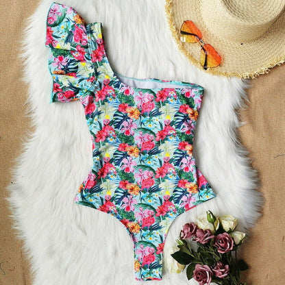 One Shoulder Swimwear Monokini Bikini-STYLEGOING