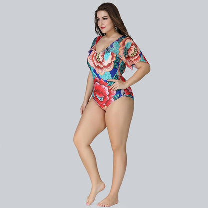 Plus Size One Piece Bikini-STYLEGOING