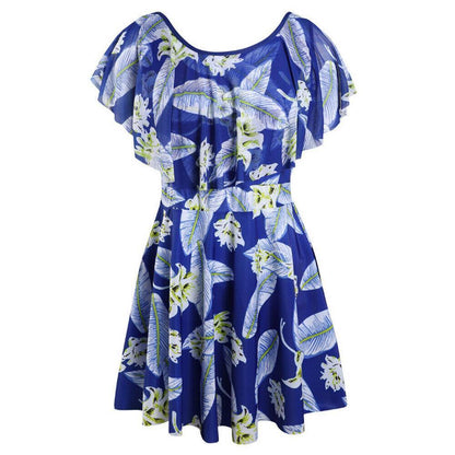 One Piece Plus Size Swimdress-STYLEGOING
