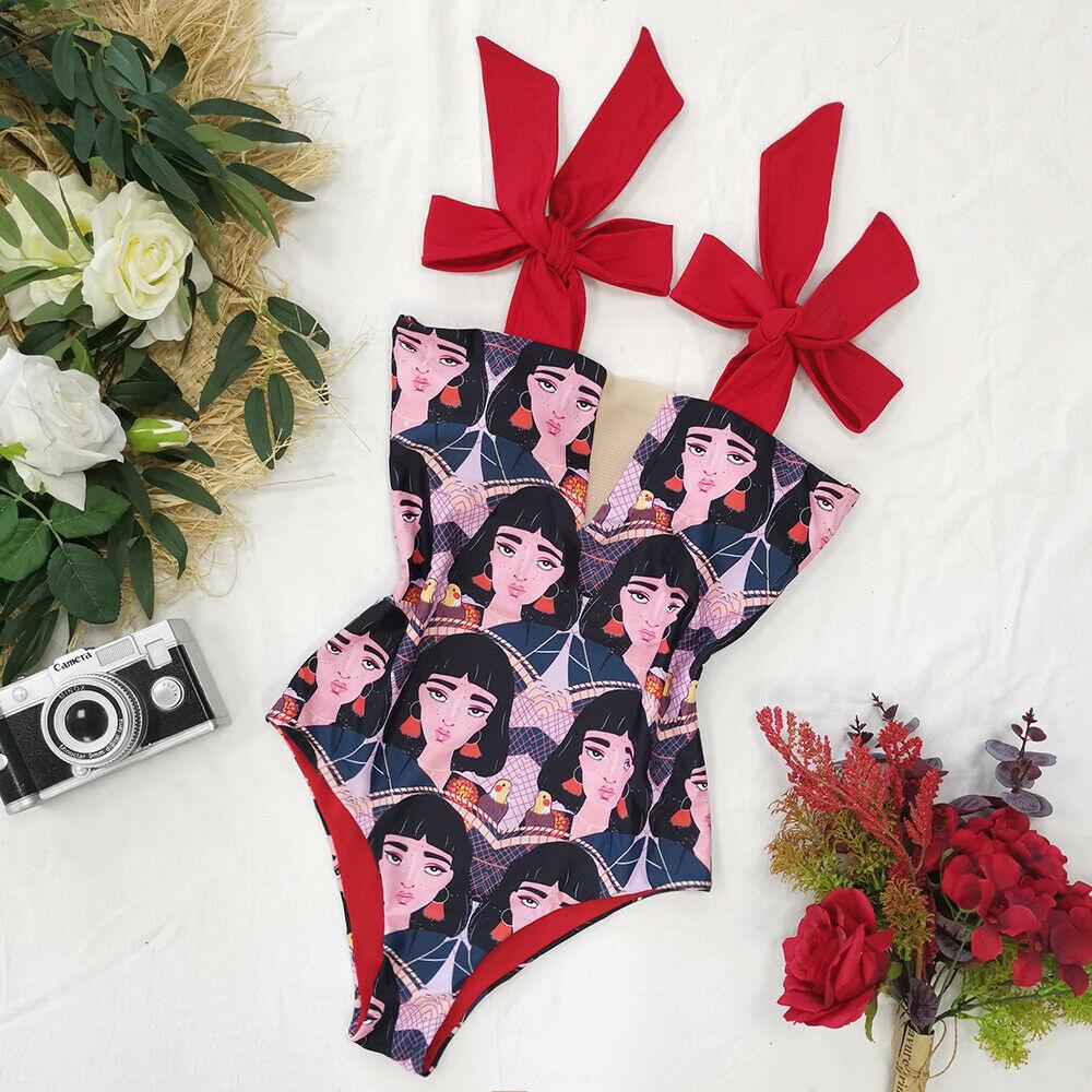 Sexy Face Print One Piece Monokini-STYLEGOING