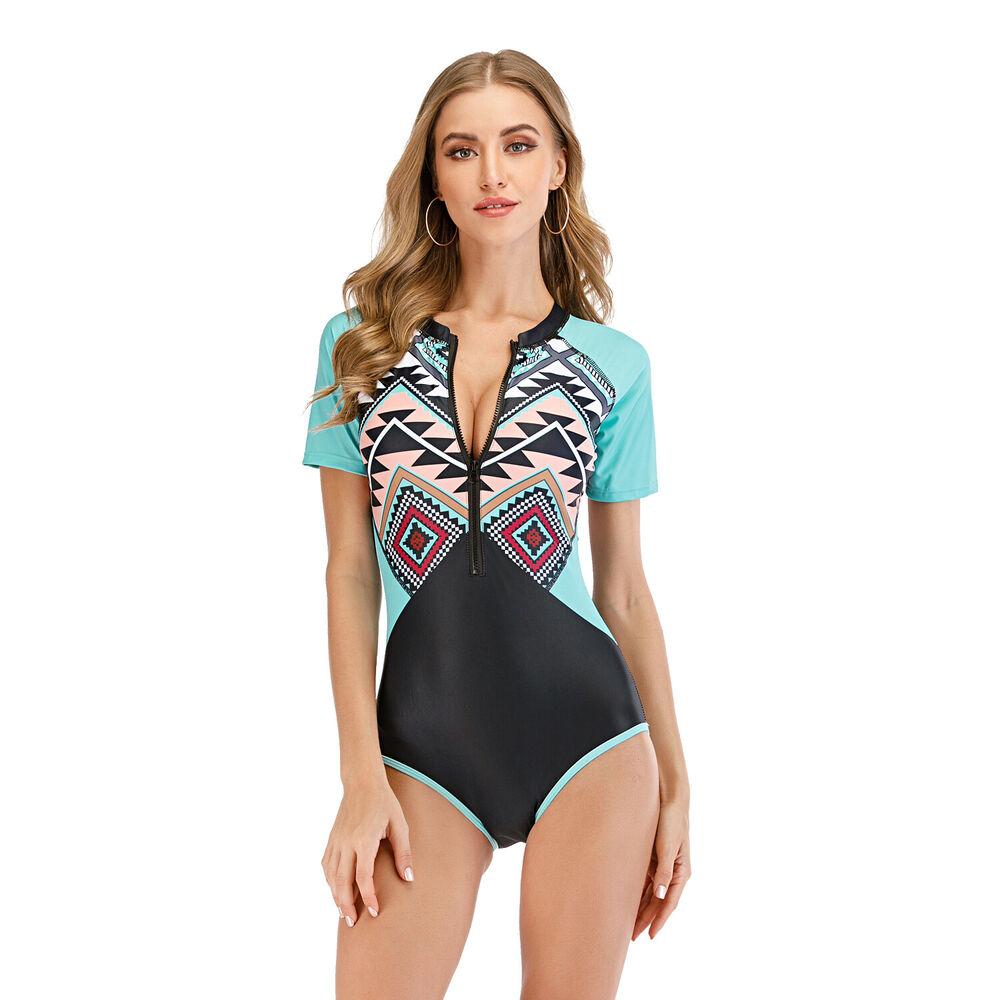 Sexy Short Sleeve One Piece Swimsuit-STYLEGOING