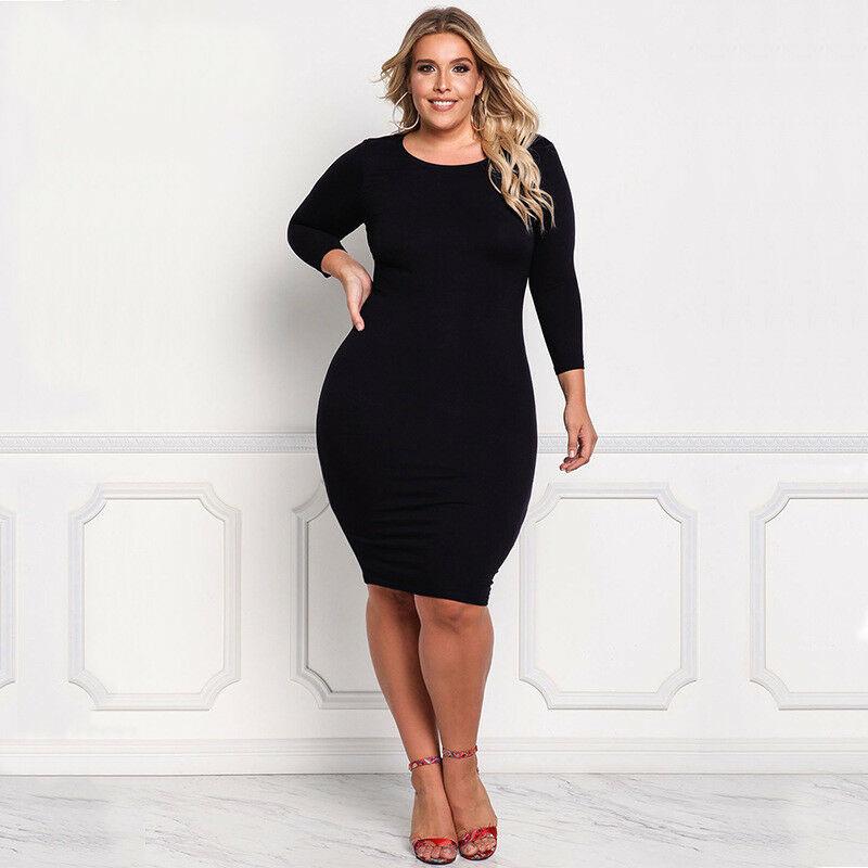Plus Size Casual Long Sleeve Short Dress-STYLEGOING
