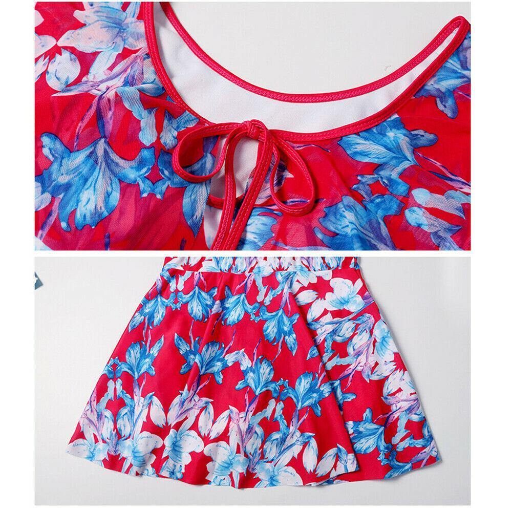 One Piece Plus Size Swimdress-STYLEGOING