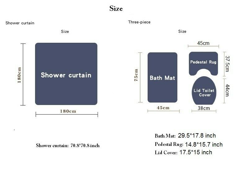 Women Print Shower Curtain-STYLEGOING