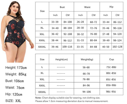 Plus Size Monokini Bikini Swimwear-STYLEGOING