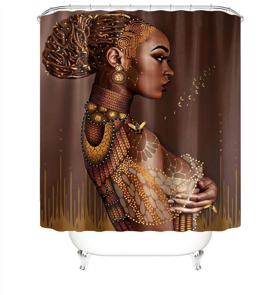 Woman Shower Curtain Set-STYLEGOING