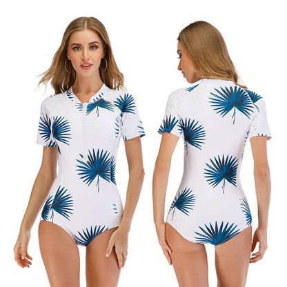 Short Sleeve One Piece Diving Wear-STYLEGOING