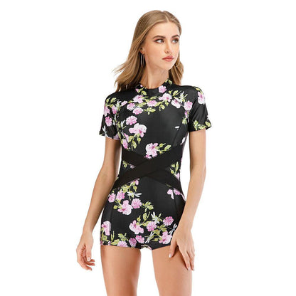Women Surf One Piece Rash Guard Swimwear-STYLEGOING