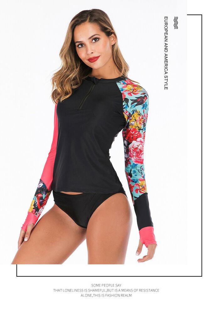 Long Sleeve Rash Guard Scuba Beathwear-STYLEGOING