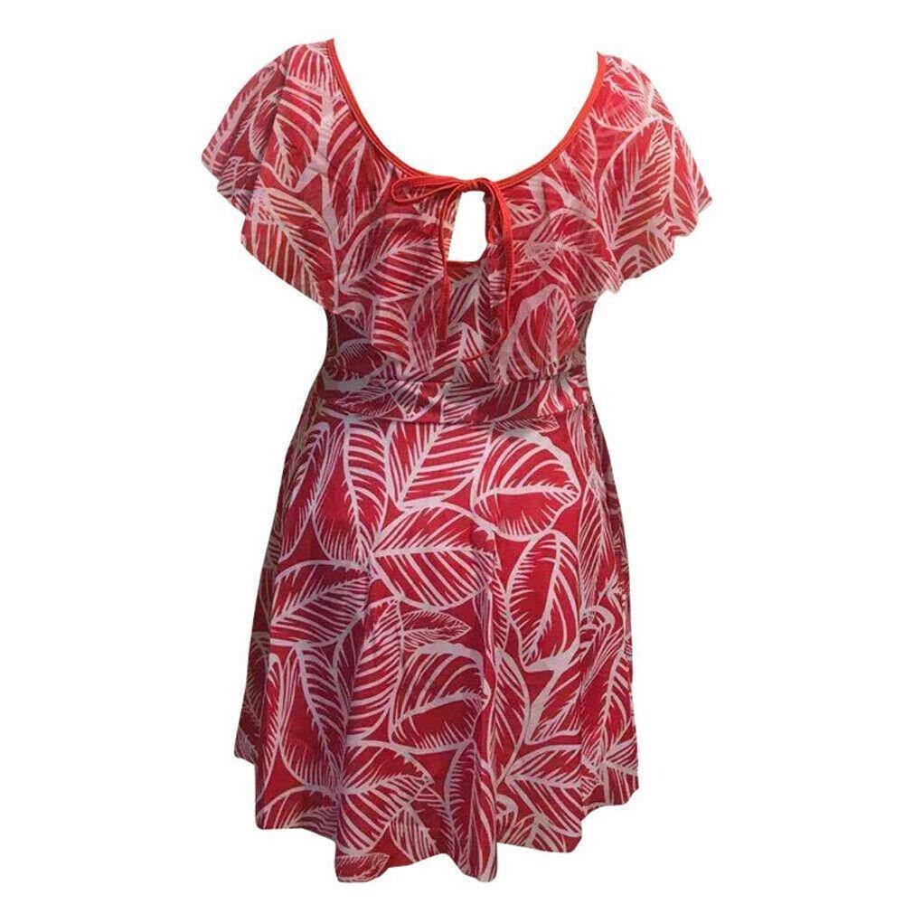 One Piece Plus Size Swimdress-STYLEGOING