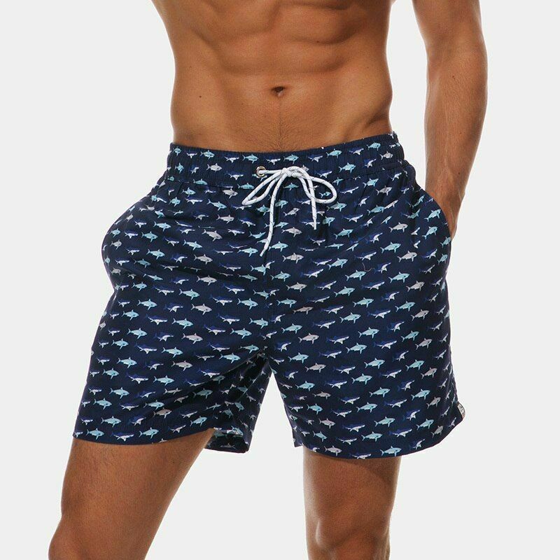 Men Swim Shorts Swimwear Beach Swimsuit-STYLEGOING