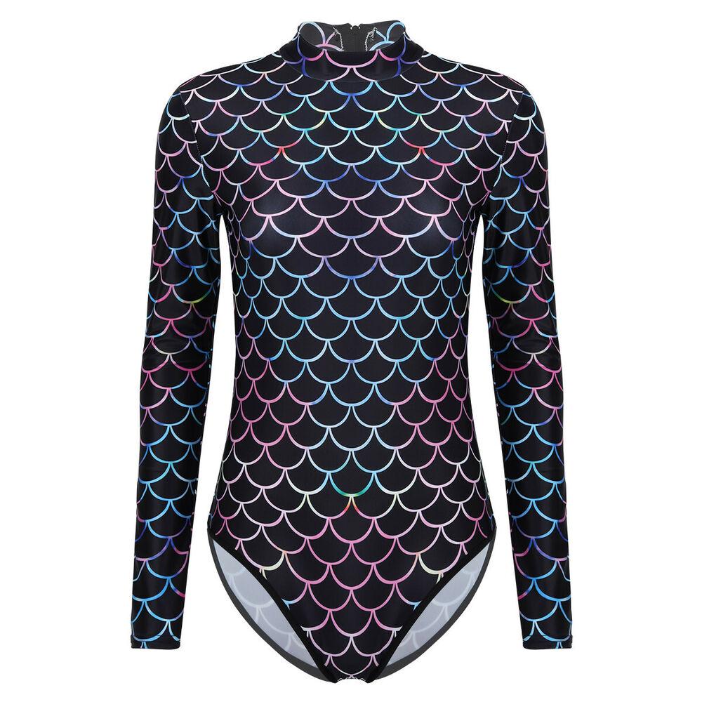 One Piece Mermaid Scale Print Swimwear-STYLEGOING