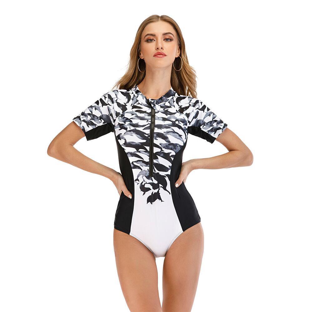Surf Swimsuit One Piece Rash Guard Swimwear-STYLEGOING