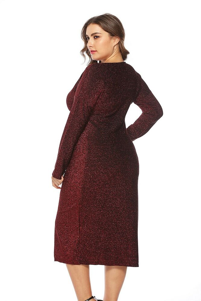 Plus Size Women Casual Maxi Dress-STYLEGOING