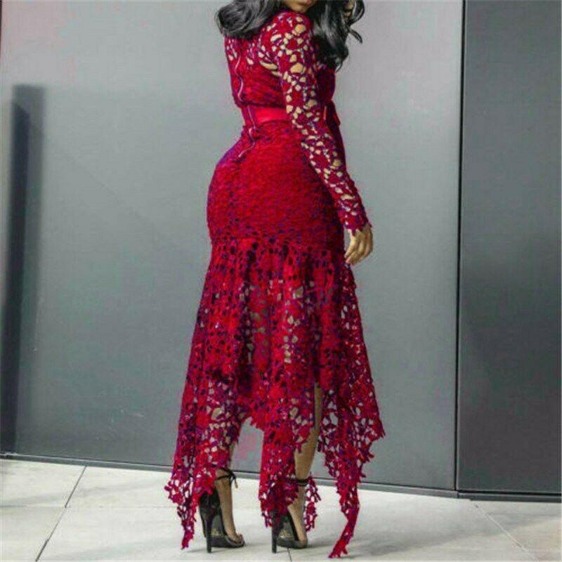 Lace Ladies Bodycon Plus Size Dress-STYLEGOING