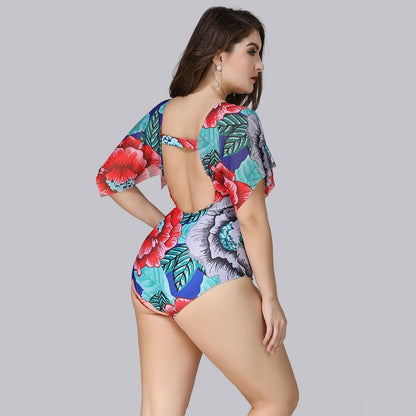 Plus Size One Piece Bikini-STYLEGOING