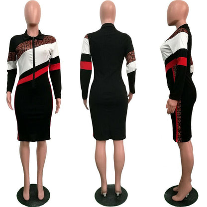 Sexy Zipper Bodycon Party Clubwear-STYLEGOING