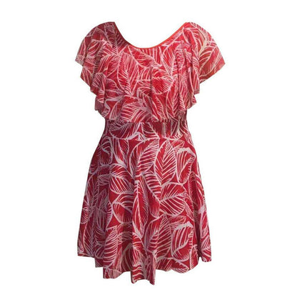 One Piece Plus Size Swimdress-STYLEGOING