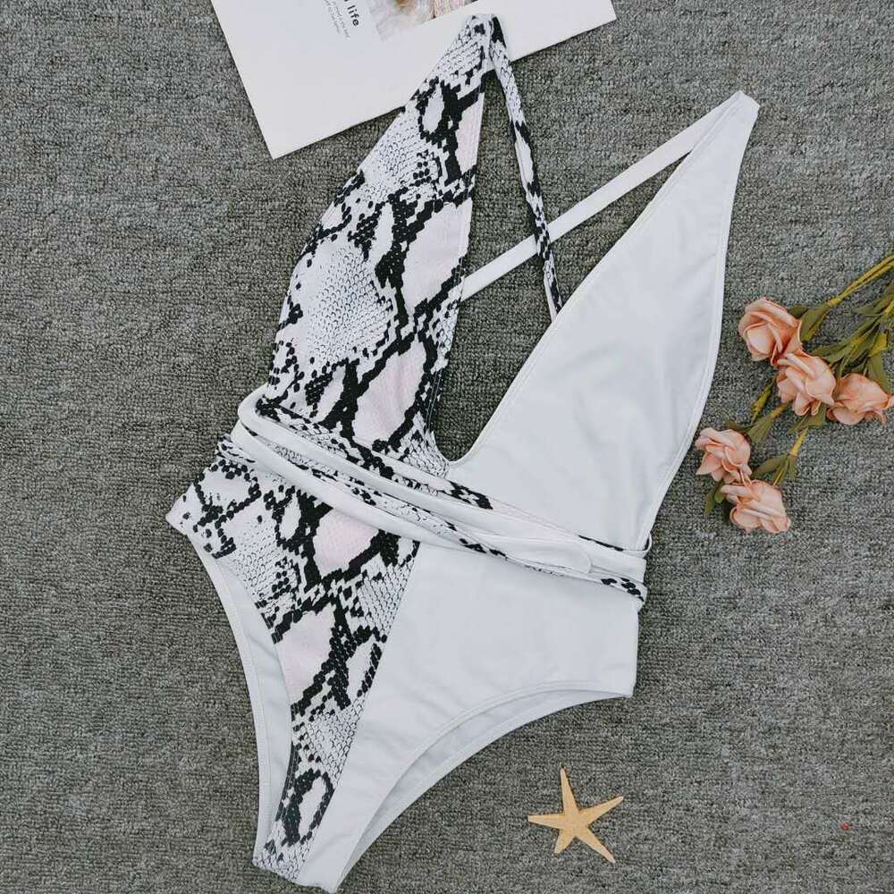 Sexy Snake Monokini Bikini Swimsuit-STYLEGOING