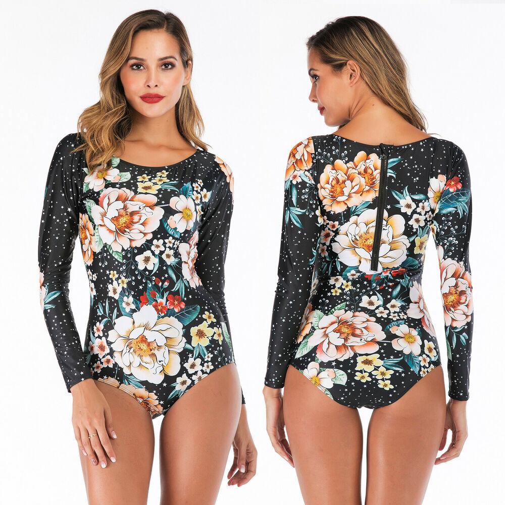 Sexy One Piece Back Zip Swimwear-STYLEGOING