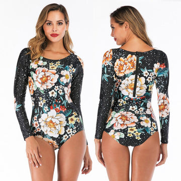 Sexy One Piece Back Zip Swimwear-STYLEGOING
